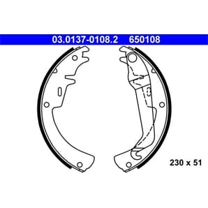 ATE Bremsbackensatz hinten Opel Ascona Commodore Kadett Manta Rekord