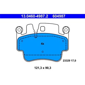 ATE Bremsbeläge vorne Porsche 911 Boxster