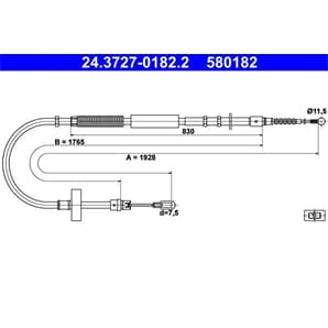 ATE Handbremsseil hinten links Audi A4 8E