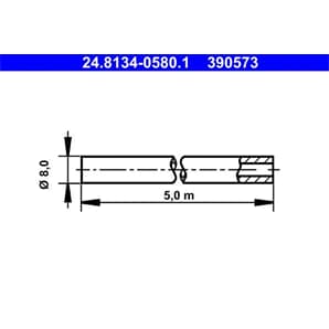 ATE Uni Bremsleitung 24.8134-0580.1