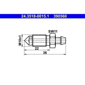 ATE Entlüfterschraube/-ventil ATE Entlüfterschraube/-ventil 24.3518-0015.1