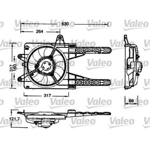 Valeo Motor für Kühlerlüfter Fiat Punto Lancia Y