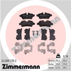 Zimmermann Bremsbeläge hinten Mini