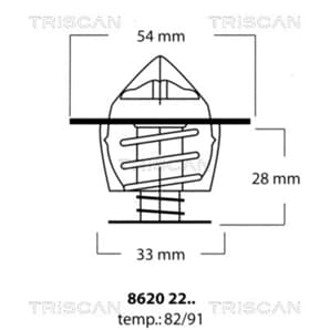 Triscan Thermostat Opel Ascona Astra Kadett Rekord Vectra