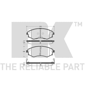 NK Bremsbeläge vorne Hyundai Grace H100