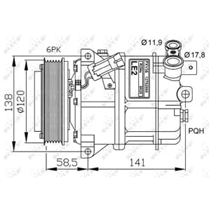 NRF Klimakompressor Cadillac Bls Opel Signum Vectra Saab 9-3