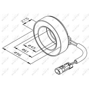 NRF Spule für Magnetkupplung-Kompressor Opel Signum Vectra C