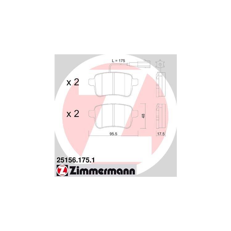 Zimmermann Bremsbeläge hinten 25156.175.1 online günstig Autoteile kaufen