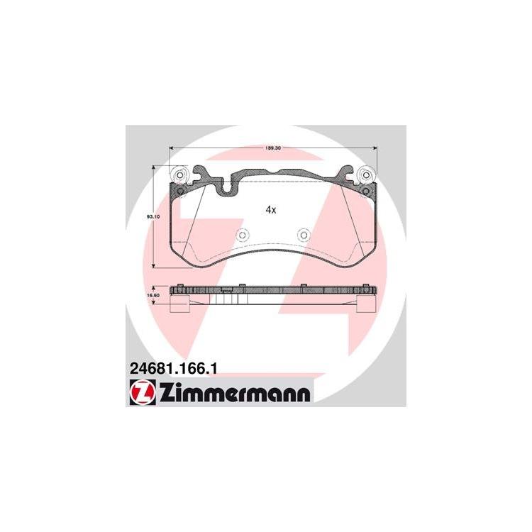 Zimmermann Bremsbeläge vorne 24681.166.1 online günstig Autoteile kaufen