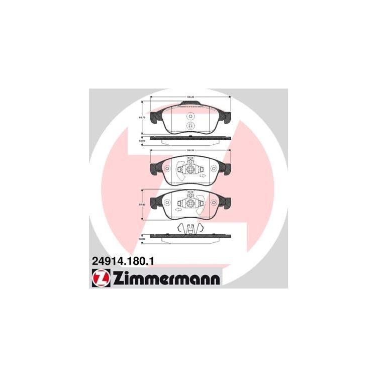 Zimmermann Bremsscheiben + Bremsbeläge vorne 470.2433.20 24914 online günstig Autoteile kaufen