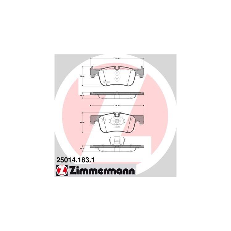 Zimmermann Bremsbeläge vorne 25014.183.1 online günstig Autoteile kaufen