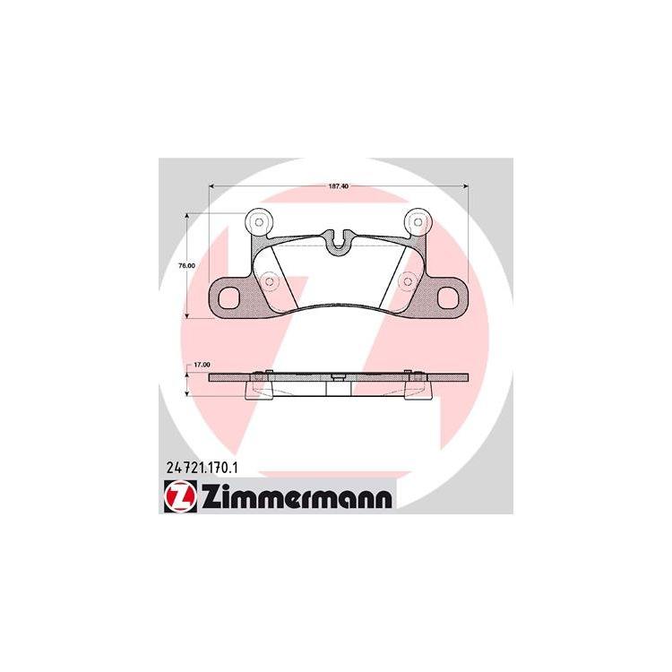 Zimmermann Bremsbeläge hinten 24721.170.1 online günstig Autoteile kaufen