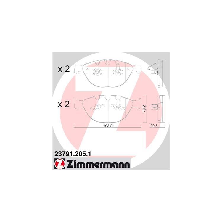 Zimmermann Sport Bremsscheiben + Bremsbeläge vorne 150.3473.70 74 23791 JETZT SPAREN !