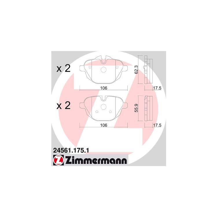 Zimmermann Sport-Bremsscheiben + Bremsbeläge VA+HA 150.3482.52 3484.52 bis zu 60% günstiger kaufen!