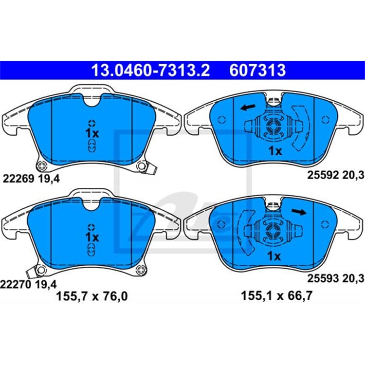 ATE Bremsscheiben 300 mm + Beläge vorne für Ford Mondeo 5 kaufen