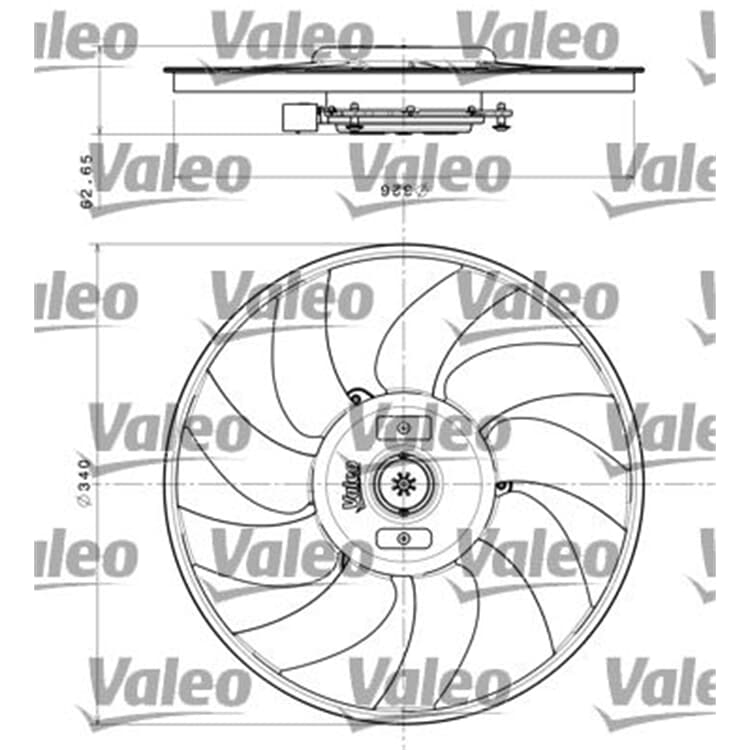 Valeo Ventilador, refrigeración del motor-0