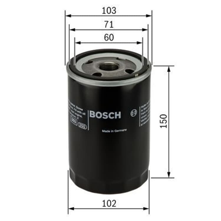 Bosch Ölfilter 0986452063 bis zu 60% günstiger kaufen!