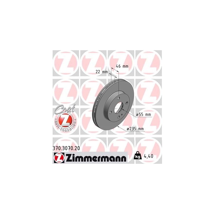 Zimmermann Bremsscheiben Bremsbeläge vorne Mazda 323 Demio 1,3 1,5 1,6 16V