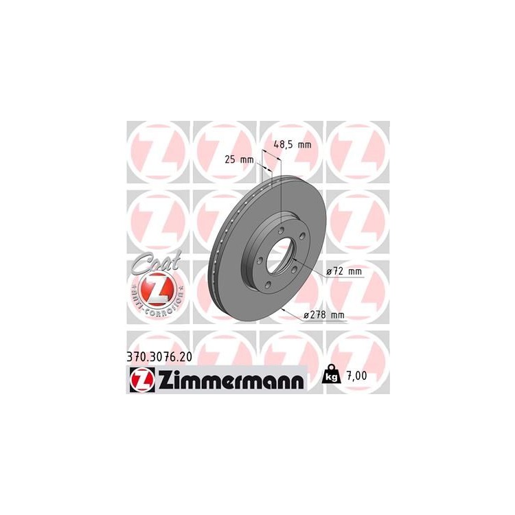 Zimmermann  Bremsscheiben + Bremsbeläge vorne für Mazda 3 5 1,4 1,6 1,8 2,0 2,2 kaufen