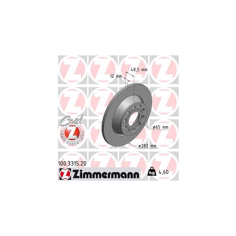 Zimmermann Bremsscheiben + Bremsbeläge VA+HA 100.3300 100.3315 bis zu 60% günstiger kaufen!