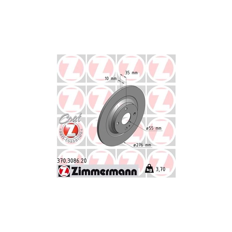 Zimmermann Bremsscheiben + Bremsbeläge hinten 370.3086.20 23876 online günstig Autoteile kaufen