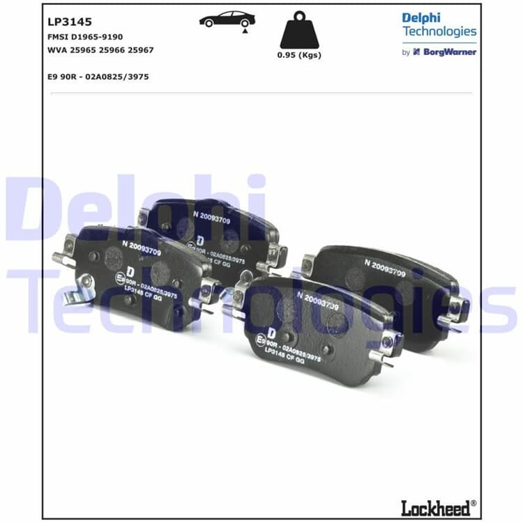 Delphi Bremsbeläge hinten LP3145 online günstig Autoteile kaufen