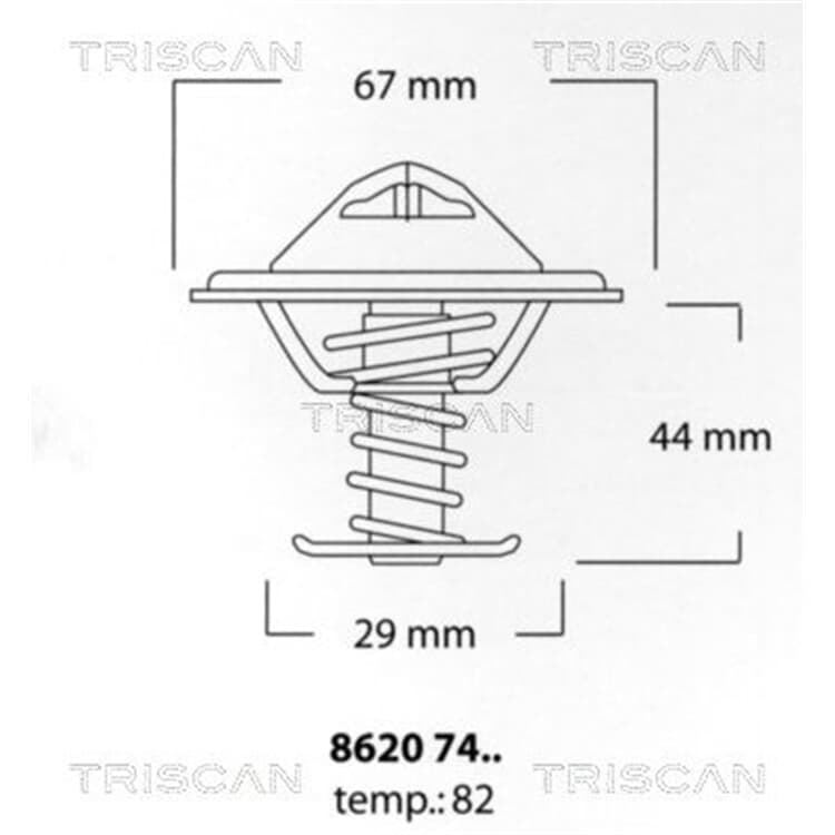 Triscan Thermostat 86207482 im Autoteile Preiswert Shop kaufen und sparen!